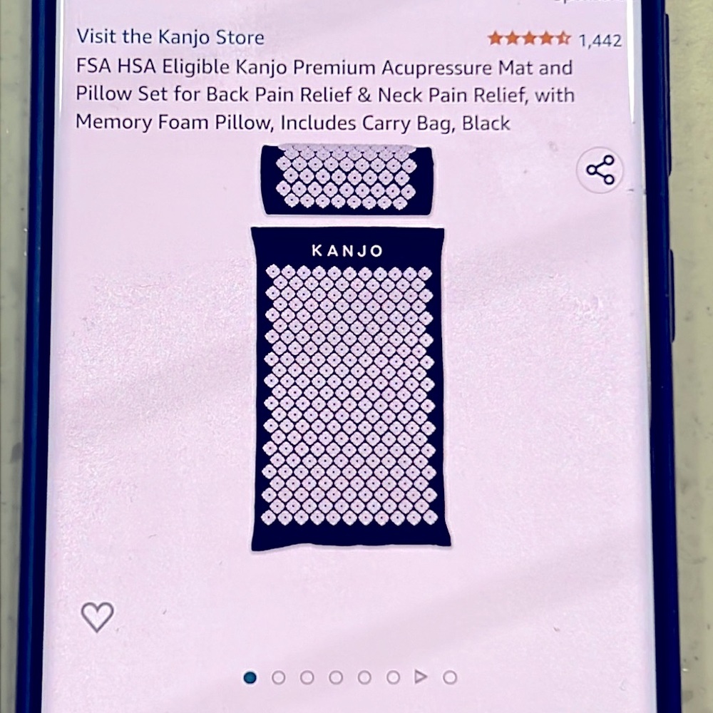Kanjo Memory Foam Acupressure Mat Set New!